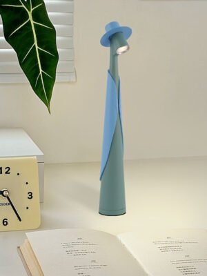LED charging touch creative desk lamp, adjustable lighting for bedroom, study, living room decoration, birthday, Christmas perfect gift and other scenes - Blue-green