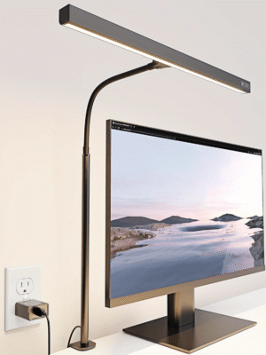 LED Desk Lamp for Office Home, Eye-Caring Desk Light with Adjustable Gooseneck, 11W Touch Control Dimmable Brightness, Architect Clamp Lamp with USB Adapter Desk Lamp for Reading Study Work for Mom, Computer Desk Lamp, Desk Light for Office - Black