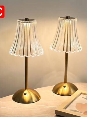 Retro Crystal LED Table Lamp Available in 1 Or 2pcs, with Adjustable Three-Color Lighting And USB Charging - Suitable for Bedroom Ambiance, Living Room, Office, Reading, And Relaxation. It Serves As a Table Lamp, Floor Lamp