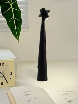 LED charging touch creative desk lamp, adjustable lighting for bedroom, study, living room decoration, birthday, Christmas perfect gift and other scenes - Black