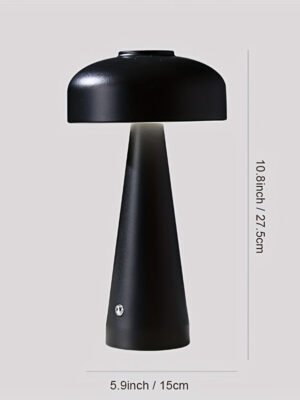 Frosted modern metal desk lamp, LED three-color touchless dimming, four colors available, suitable for adjusting the environment and atmosphere in different scenes - Black